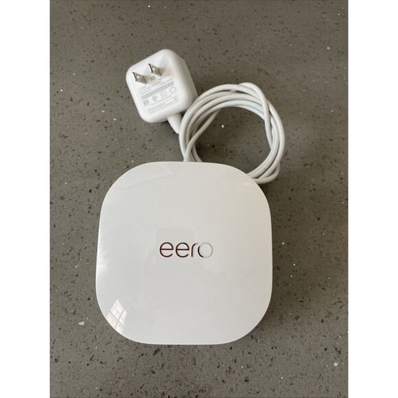 Eero 6 Dual Band Mesh Router Model Number N010001 White w cord - Picture 1 of 9